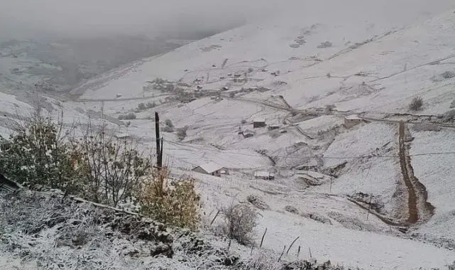 Giresun'un yüksek kesimlerinde kar yağışı etkisini gösterdi