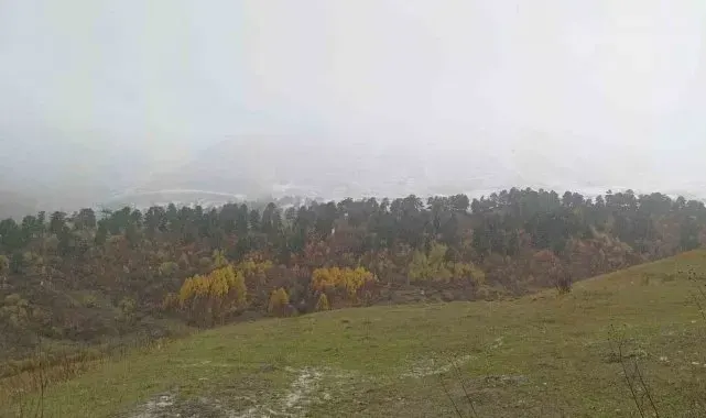 Artvin'in yüksek kesimlerine mevsimin ilk karı düştü