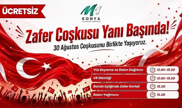 M1 Konya AVM'den 30 Ağustos'ta Zafer Yürüyüşü