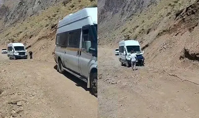 Cennet-Cehennem Vadisi'ne giden turistler yolda kaldı