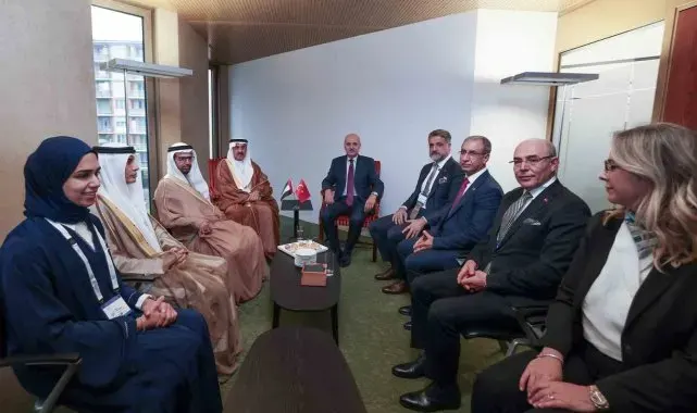 TBMM Başkanı Kurtulmuş, BAE Federal Konsey Başkanı Ghobash ile bir araya geldi