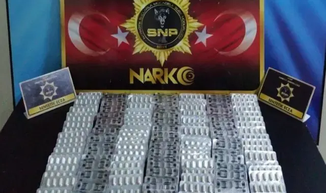 Siirt'te bin 443 uyuşturucu hap ele geçirildi