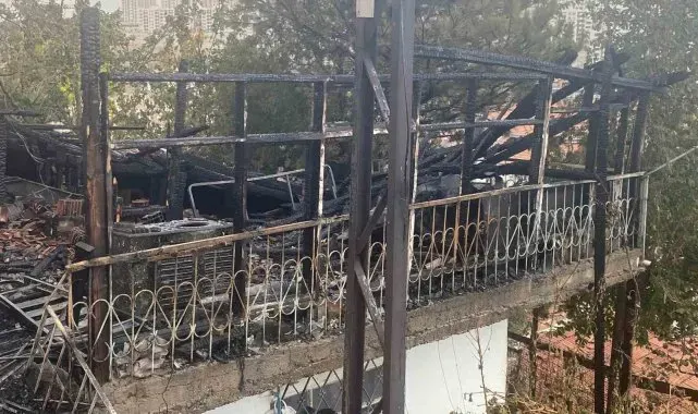 Sobada yemek yapmak isterken yangın çıktı