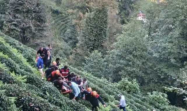 Rize'de araç uçuruma yuvarlandı: 1 ölü, 1 yaralı