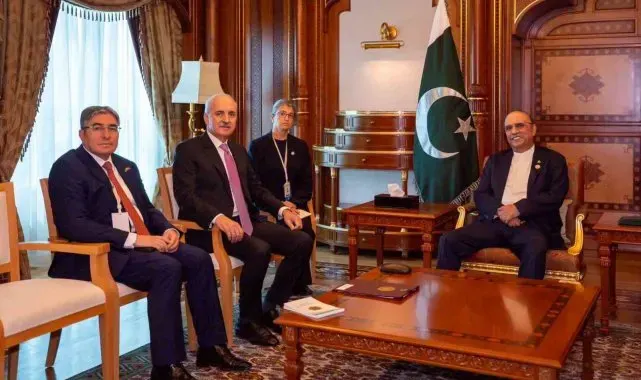 TBMM Başkanı Kurtulmuş, Pakistan Cumhurbaşkanı Zardari ile görüştü