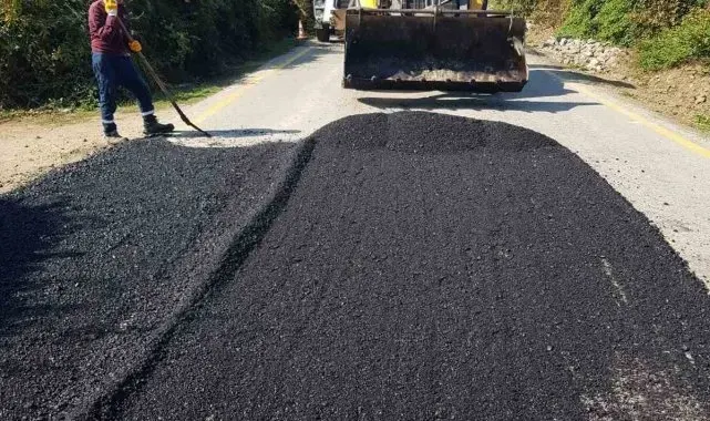 Karadere hasanağa köyünde yollar kışa hazır