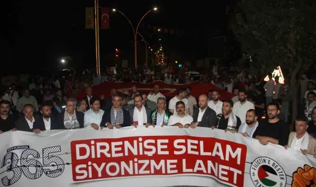 Şırnak'ta Gazze'ye destek gösterisi