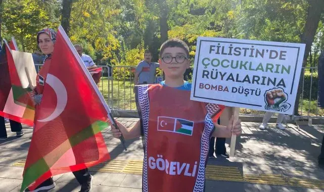 Ankara'da Filistin'e destek yürüyüşü