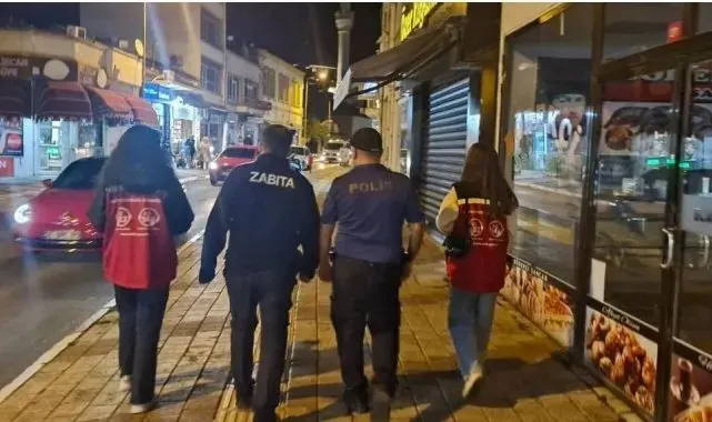 Babaeski'de sokakta çalışan, çalıştırılan ve dilendirilen çocuklara yönelik denetim uygulaması
