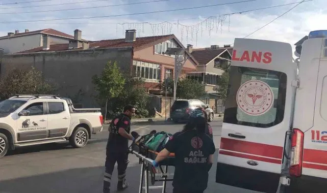 Tekirdağ'da 1 kişinin yaralandığı kaza kamerada
