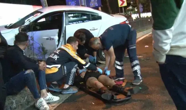 Sarıyer'de alkollü sürücünün kullandığı araç refüje girdi: 2 yaralı