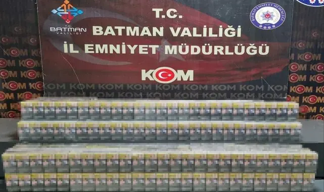 Batman'da çekici araç yerine kaçak sigara taşıdı