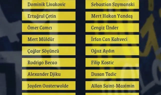 Fenerbahçe'nin Antalyaspor maçı için kamp kadrosu belli oldu