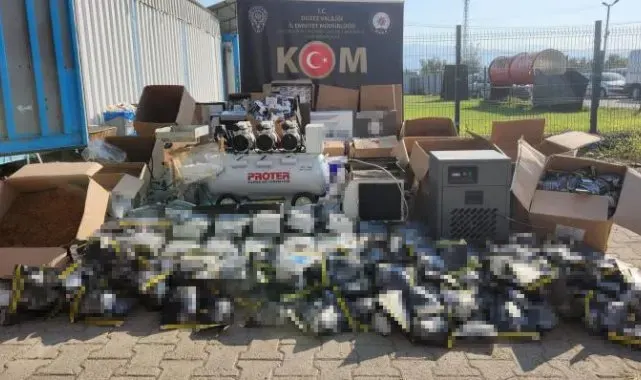 Düzce'de 239 bin adet dolu ve boş makaron ele geçirildi
