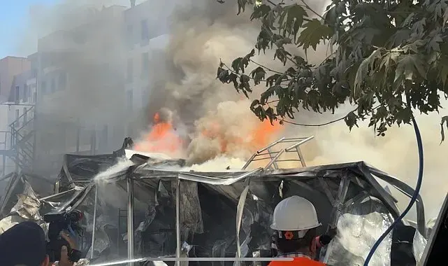 Malatya'da konteyner kentte yangın