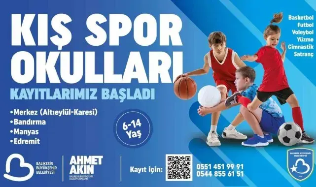 Balıkesir Büyükşehir'nin Kış Spor Okulları'na kayıtlar başladı