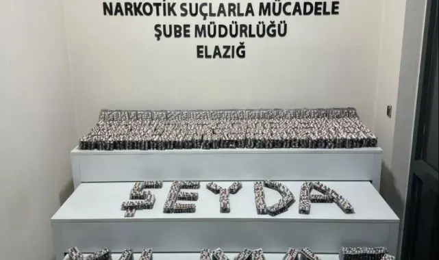 Elazığ'da 24 bin sentetik ecza maddesi ele geçirildi