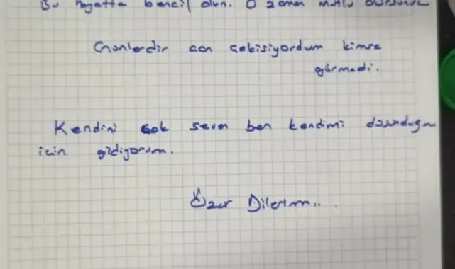 İntihar eden fenomen Kübra Aykut'un veda mektubu ortaya çıktı