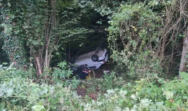 Kastamonu'da otomobil şarampole yuvarlandı: 4 yaralı
