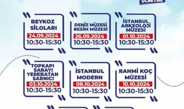 İstanbul'un müzelerine ücretsiz ziyaret
