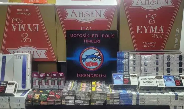 İskenderun'da 130 bin kaçak makaron ele geçirildi