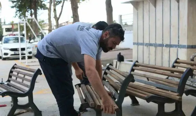 Atakum'da okul bahçelerine bakım