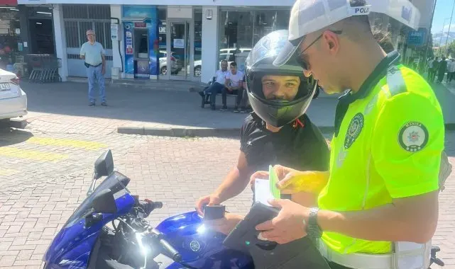 Kula'da motosikletlere özel denetim; 65 bin TL ceza yazıldı