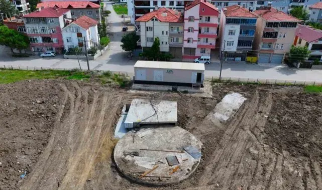 Terme ve Bafra'da keson suyu terfi merkezleri devrede