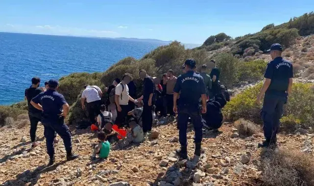 Kuşadası'nda 31 düzensiz göçmen jandarma ekiplerince yakalandı