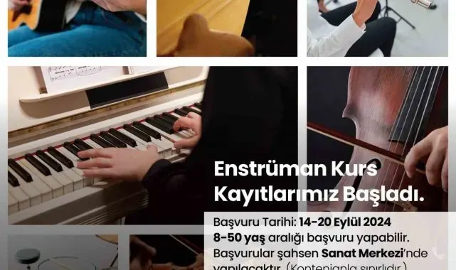 Merkezefendi'de enstrüman kurslarında kayıtlar başladı