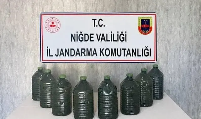 Niğde'de kaçak içki operasyonu: 40 litre etil alkol ele geçirildi