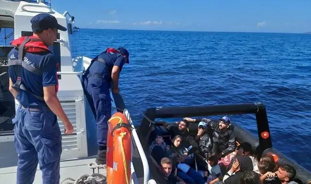 Bodrum'da 114 düzensiz göçmen karaya çıkarıldı: 3 gözaltı