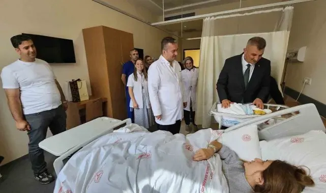 Cumhurbaşkanı Erdoğan'ın açılışını yaptığı hastanede ilk bebek doğdu