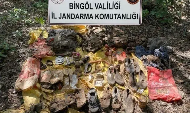 Bingöl'de terör örgütüne ait muhtelif yaşam malzemesi ele geçirildi