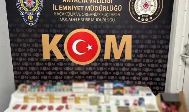 Antalya'da kaçak sigara ve sahte alkol operasyonu