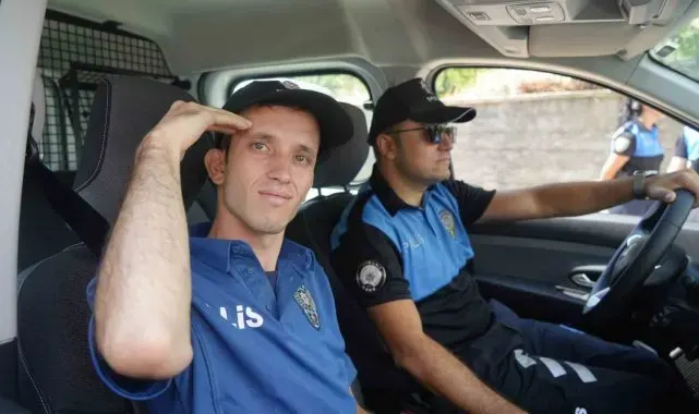 Zihinsel engelli gencin polis olma hayali gerçek oldu