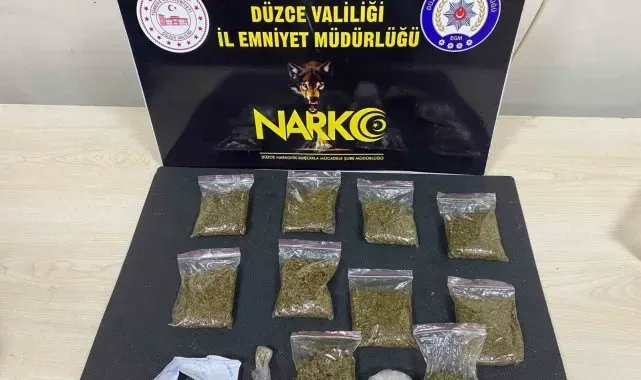 Düzce'ye uyuşturucu getirirken yakalandı