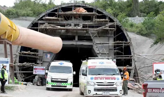 Tayland'da tüneldeki göçükte mahsur kalan işçilerin cansız bedenine günler sonra ulaşıldı