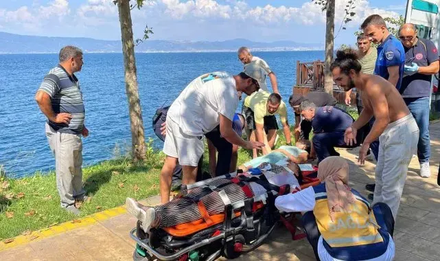 Elektrikli bisiklet denize uçtu: 3 kişi yaralandı