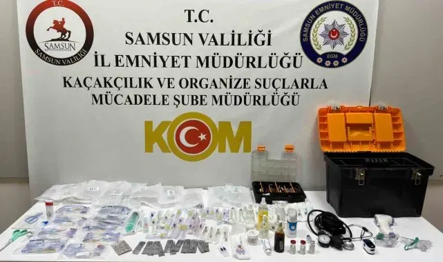 Samsun'da sağlıksız ortamda ilaç ve tıbbi malzeme ele geçirildi