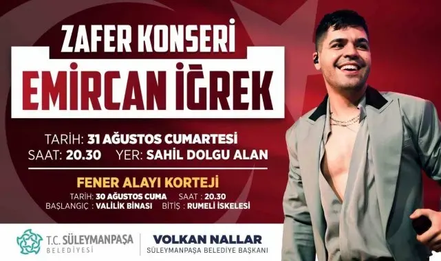 Süleymanpaşa'da 30 Ağustos kutlamaları