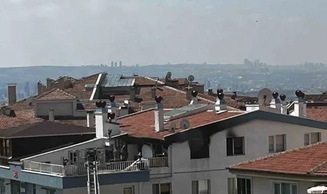 Ankara'da korkutan çatı yangını