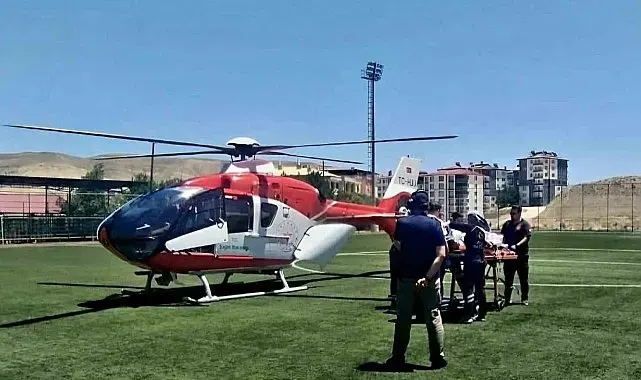 Alerjik rahatsızlığı bulunan hasta hava ambulansıyla Malatya'ya sevk edildi