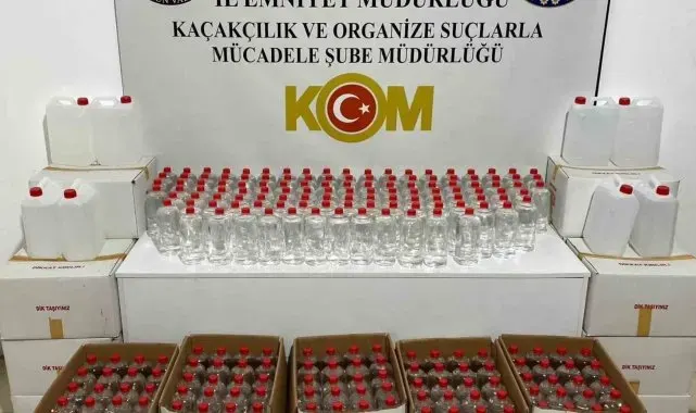 Samsun'da 700 litre etil alkol ele geçirildi