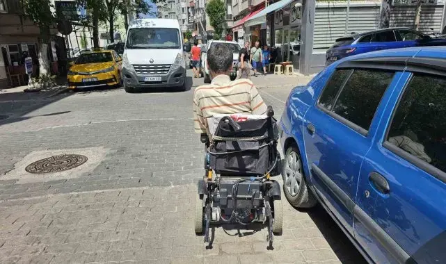Bandırma'da hatalı parklar engellileri zor durumda bırakıyor