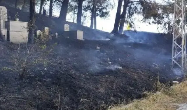 Yalova'da mezarlık yangını