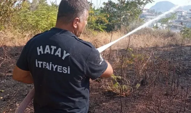 Defne'de çıkan bahçe yangını söndürüldü