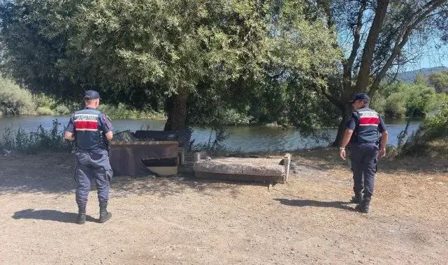 Manyas'ta orman yangınlarına karşı denetimler sürüyor