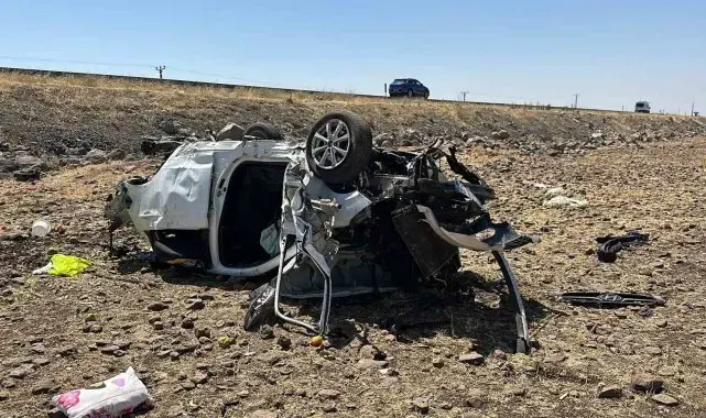 Siverek'te otomobil şarampole yuvarlandı: 1 ölü, 3 yaralı