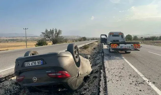 Burdur-Fethiye karayolunda otomobil takla attı: 5 yaralı